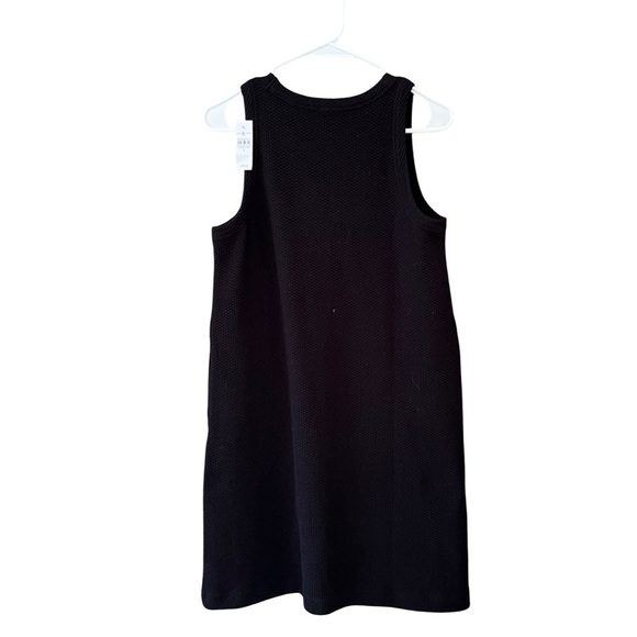 Lou & Grey Textured Black Mini Halter Dress S | Shift Knit Minimalist NWT - Picture 6 of 13